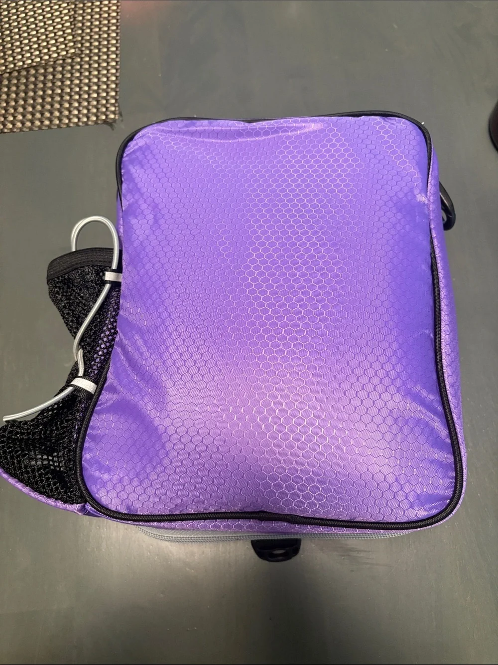 Kids Dual-Compartment Purple Lunch Pack with Pink Trim